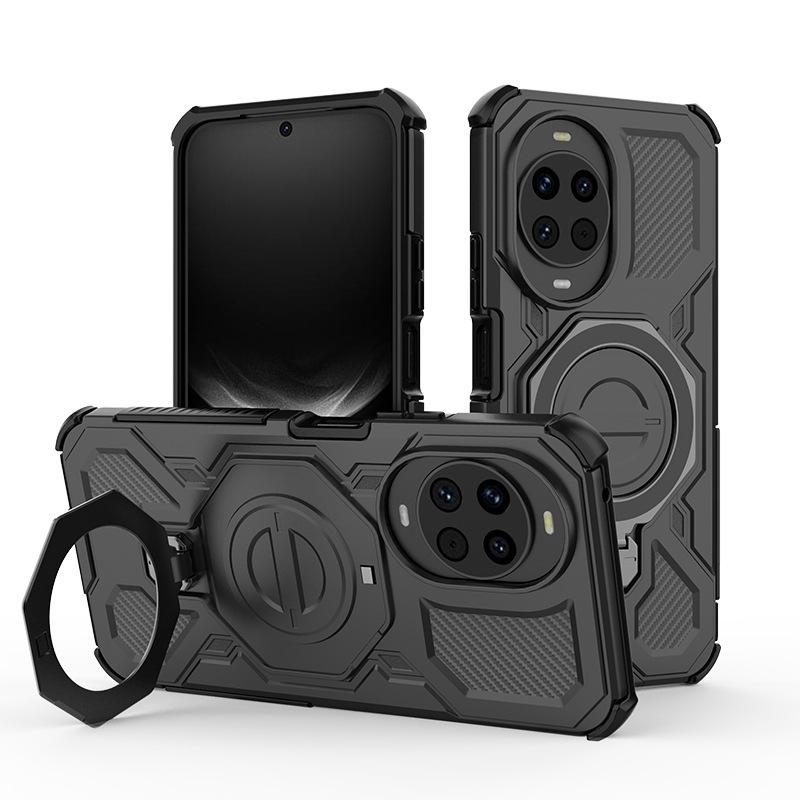 Huawei Nova 14 Pro Magnetischer Ring Halterung 360° Drehbar [Militärische Fallschutz] + Metallplatte für MagSafe Handyhülle