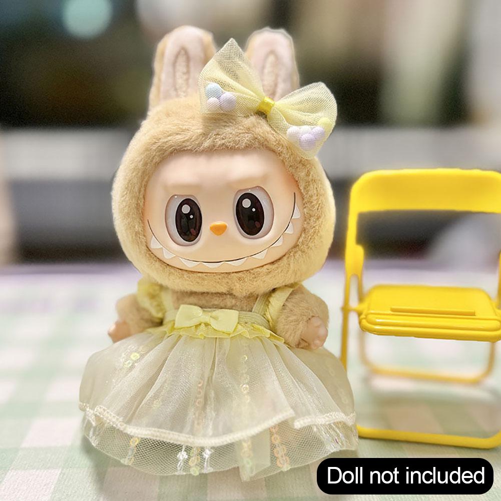 For 17cm Labubu Doll Clothes Fashion Clothes Hoodies Doll Clothes Hoodies Dolls Accessories Cute Decoration Little Cloths
