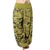 Women's High Waist Printed Harem Pants Loose Wide Leg Long Trousers Elastic Fold Waist Casual Bohemian Digital Print Baggy Pants