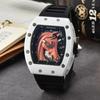 2025 new wine barrel-shaped quartz watch men's trend is a success with calendar watch
