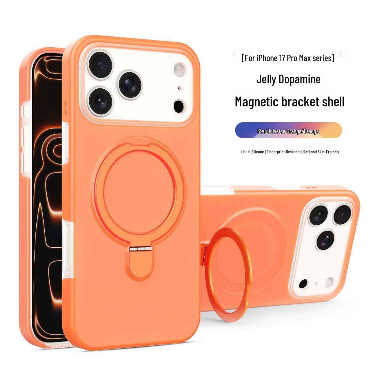 

Magnetic Silicone Stand Case for iPhone 17 Pro Max & Apple 16 iPhone 17 Pro Max