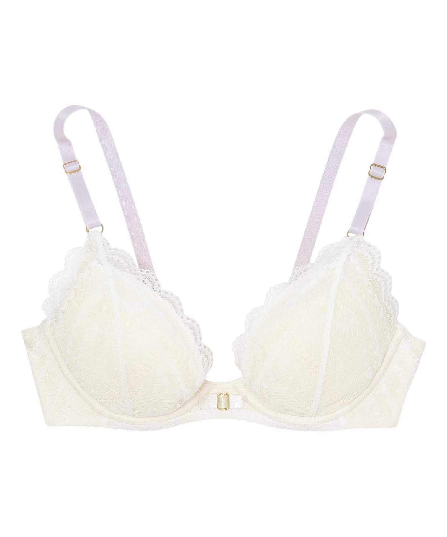 

Bra made of cotton blend natural soft to the touch Dot Bra FB2023 CR B65 [Unnanacool] fabric, silhouette, [Bitter Cotton] Women s