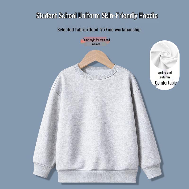 Jungen Sweatshirt mit Fleece-Futter: Warmes, locker geschnittenes Langarm-Oberteil für die Herbst-/Winter-Schuluniform
