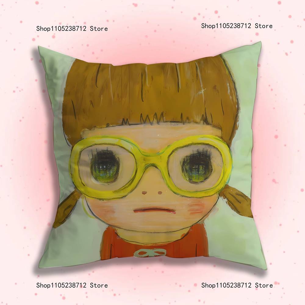 Creative Y-Yoshitomos N-Nara-S Anime Celebrity Merchandise All-Match Printed Pillow Case Sofa Office Room Decoration Protector