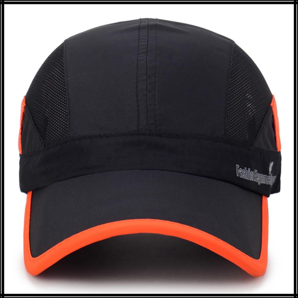 White Fang Cap Hat Thin Mesh Sports Outdoor Running Casual CZA078 Men's (Red)