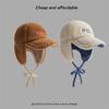 Earflaps Visor Warm Pilot Hat Thickened Lamb Wool Hat Fashion Winter Baseball Cap  Women and Men
