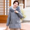Women's Mid-Length Faux Fur Hooded Down Jacket