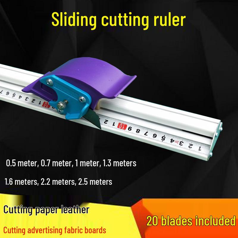 

Stylish Straight Ruler: Cut-Resistant, Hand-Proof, Deviation-Proof Sliding Board for Precise Ad Production Default