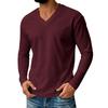 Men's V-Neck Long Sleeve Casual Comfortable T-Shirt