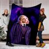 1pc Addams Family Wednesday Enid Theme Blanket - Digital Print, Polyester, Cozy for All Seasons, Perfect for Outdoor, and Travel