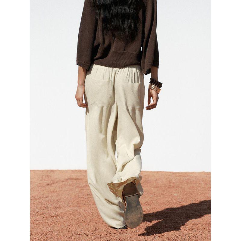 Za2025 Spring New Women Clothes Versatile Comfortable Slimming High Waist Wide Leg Casual Trousers 4745024 515
