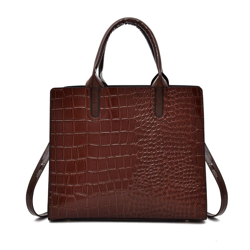 Neue Tasche, Umhängetasche mit Steinmuster und Krokodiloptik für Damen, Modetasche, große Tasche, tragbare Schulter-Diagonal-Umhängetasche.