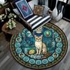 Glass Cat Majesty Round Area Rug Under Office Chairs Bedroom Living Room Home Decor