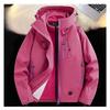 Detachable Hooded Raincoat Windproof Waterproof Jacket for Hiking Camping Outdoor Sports Men Women Three in One