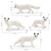 Supply Simulation 4 Polar Animal Fox Models, Arctic Fox And White Fox Static Ornament Doll Toys