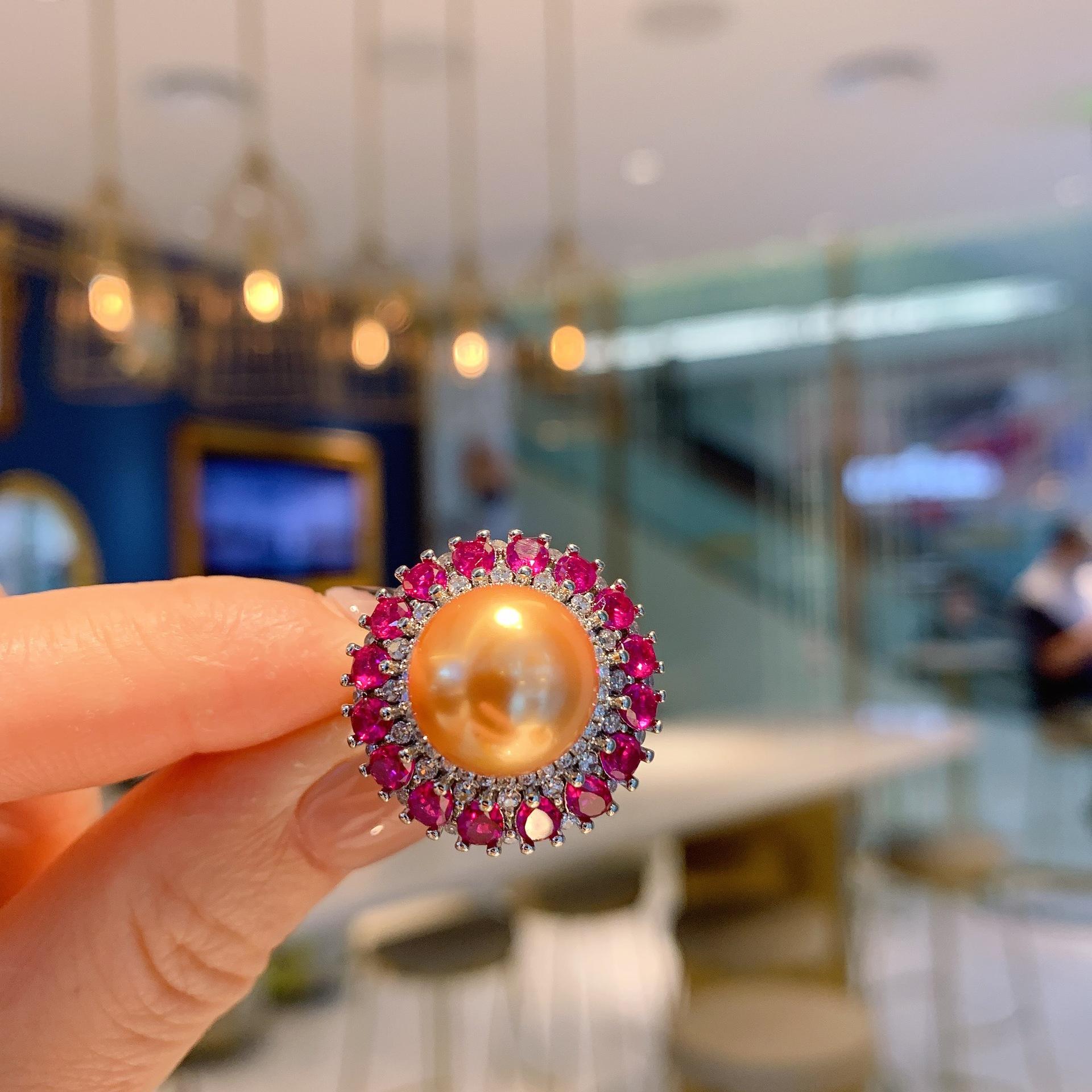 

Серьги с живым австралийским жемчугом Fritillary, женские ретро-серьги Court Port Style, слегка инкрустированные серьги Red Treasure