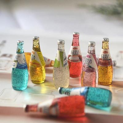5Pcs 1:12 Dollhouse Miniature Fruit Drink Bottle Doll House Accessories Toy
