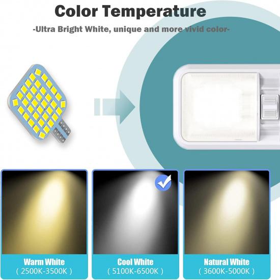 20PCS T10 921 922 912 194 RV Interior LED Light Bulbs, Super Bright LED Bulbs Replacement Lighting 36-SMD 2835 6500K White For 12V RV Camper Trailer