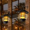 LED Solar Wall Lantern Outdoor Waterproof Hanging Solar Lamps Flickering Flames for Garden Front Porch Fence Decoration Lighting