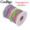 100Meter Rainbow Elastic Rope Round Elastic Band Beading Bracelet String Rubber Cord Clothe Sewing Accessories 1mm 1.2mm 1.5mm