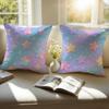 Pastel Rainbow Gradient Cushion Cover Linen Cushion Cover Soft Decorative Case For Sofa Home Decor