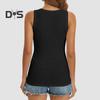 Women Vest U-Neck Sleeveless Button Down Camisole Blouse Slim Fit Basic Tank Tops Beach Office Party Wear
