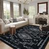 Moroccan Velvet Cotton Non-slip Rug - Durable, Decorative & Easy-care for Bedroom, Living Room, or Coffee Table