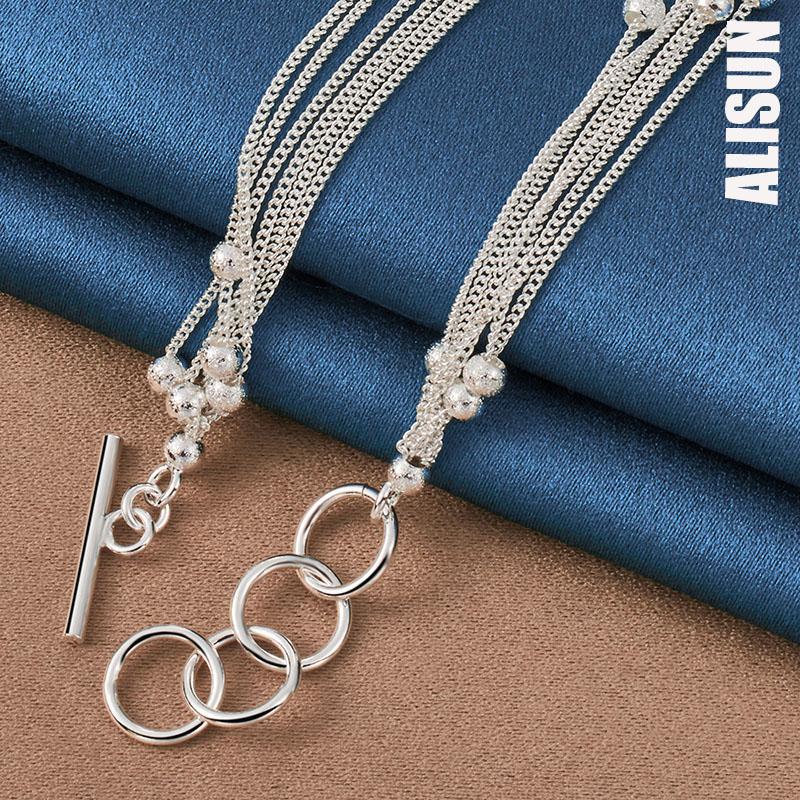 925 Sterling Silver Grape Bead Necklace Fashionable Wedding Jewelry