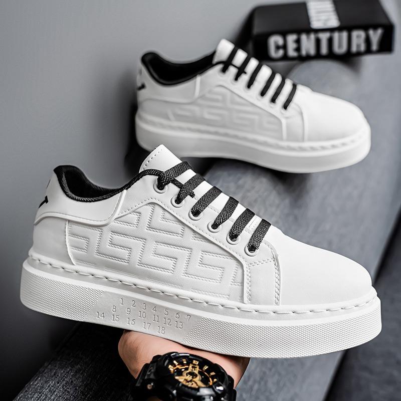 Men‘s Shoes Breathable White Shoes Men Student Versatile Thick-Soled Sports Shoes Casual Board Shoes Spring Men‘s Shoes.