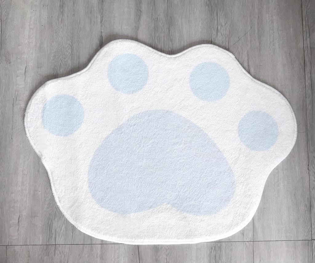 Cute Pet Cat Paw Rug Soft Padding For Children's Room Bedside Decor With Natural Fur And Skin-Friendly Material