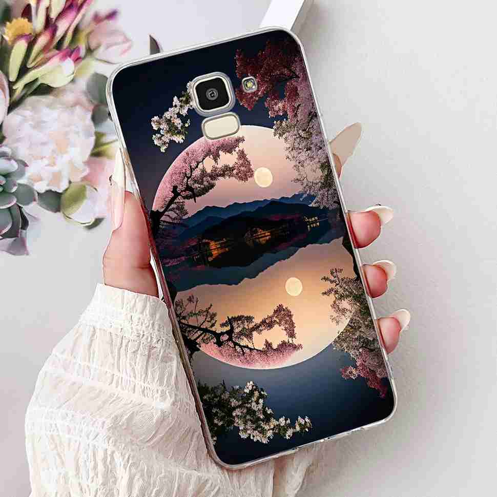 For Samsung Galaxy J6 2018 SM-J600F Case Fashion Girl New Flowers Soft Silicone TPU Cover For Samsung j6 J6 2018 Phone Shell