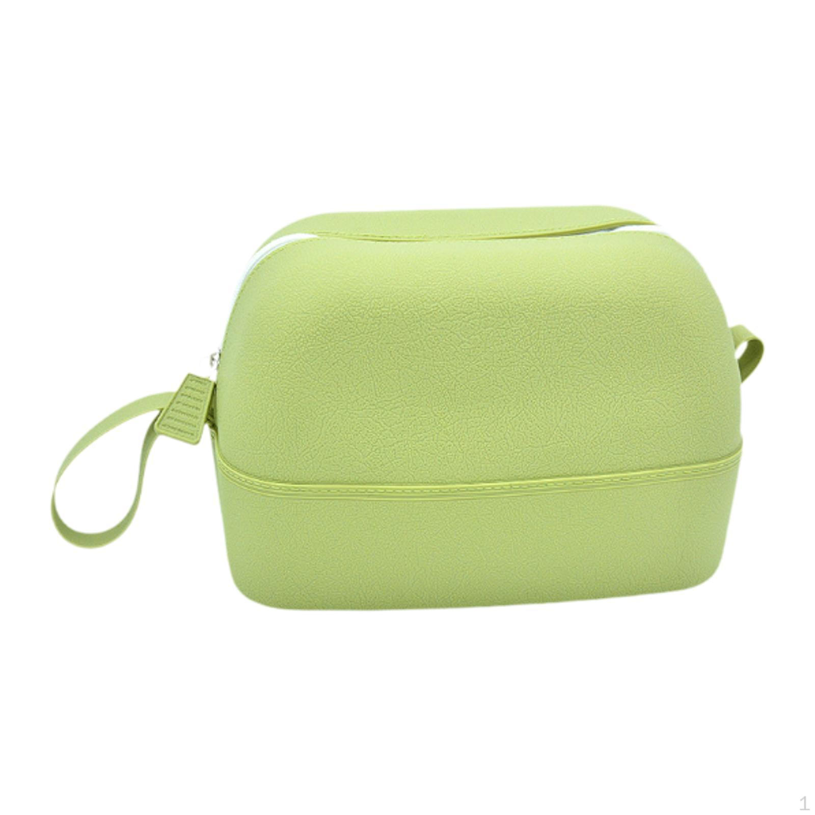 

Silicone Cosmetic Bag Pouch Small Toiletry Elegant Brushes Makeup зелений