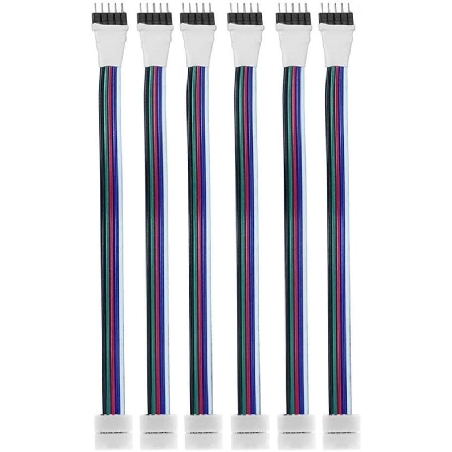 L Shape 5 Pins Connector 10mm Right Angle Corner Solderless Connector Clip for SMD 5050 RGBW RGBWW Fireproof Material 5 Conductor LED Strip Lights