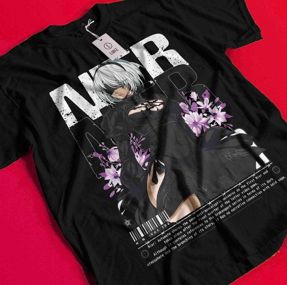 

Nier Automata T-Shirt YoRHa 2A Shirt 2B 9S Emil Tshirt Anime Kaine Devola Waifu BB1164 4XL