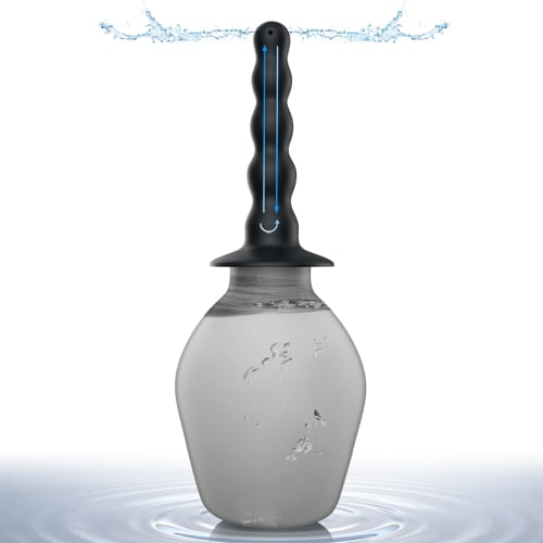 Ninonly Enema Device, Multi-Purpose Irrigator, 310ml Large Capacity, Backflow Prevention Design, Manual Pump, Silicone, Leak-Free, Unisex, Non-Slip