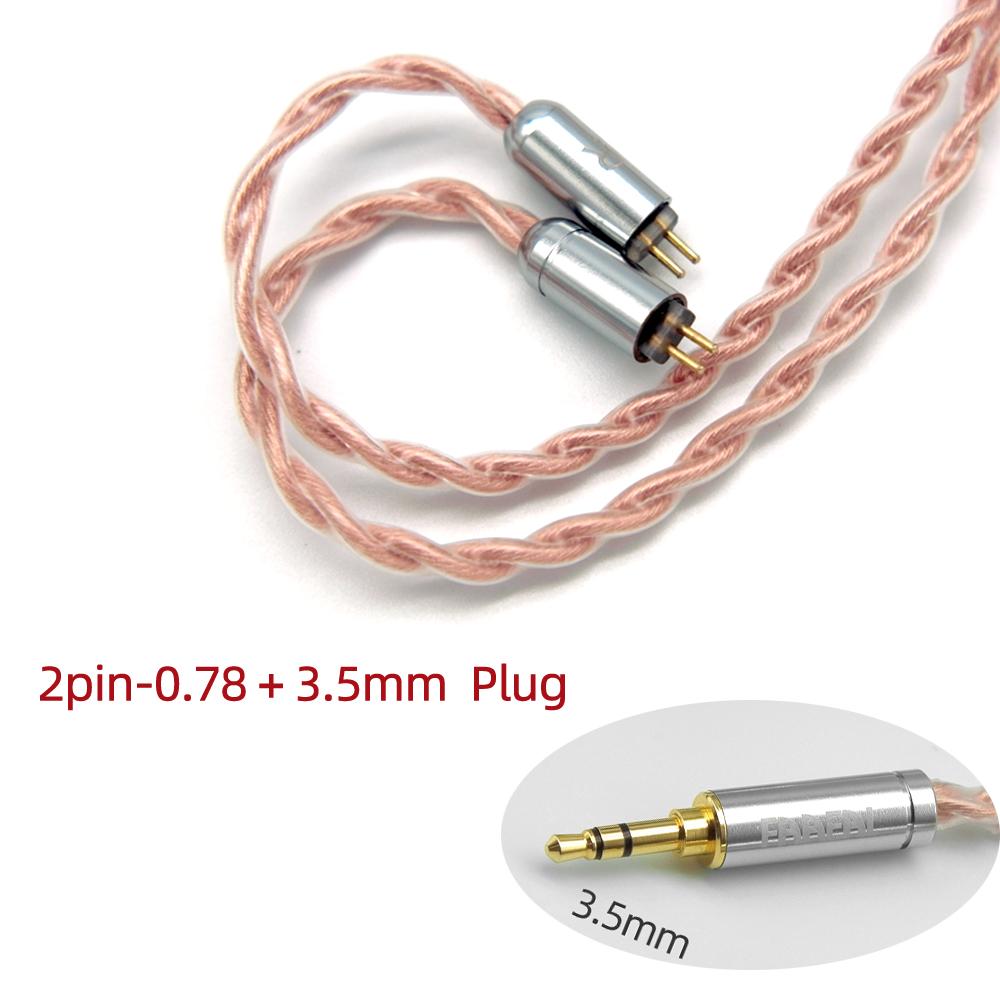 FAAEAL Fülhallgató Kábel 3.5/2.5/4.4mm Csere Fejhallgató Vezeték MMCX/2Pin 0.78mm Upgrade Kábel BLON Moondrop TANGZU TRN SE535-höz