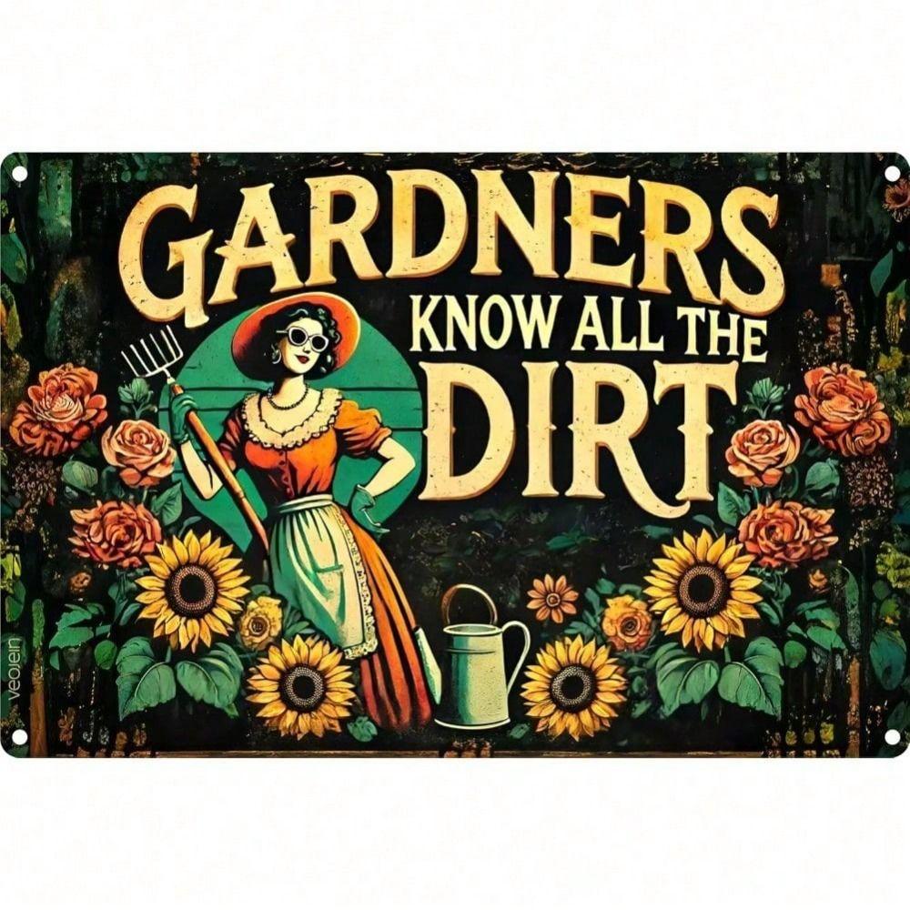 Vintage Metal Poster Wall Art, Aluminum Garden Panel Home Gift