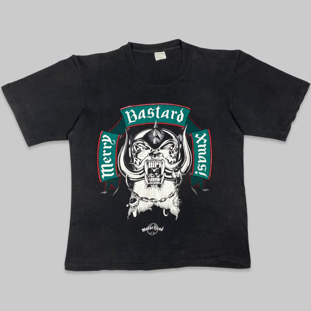 MOTORHEAD Merry Bastard Xmas 1989 Black Unisex T-shirt Size S-5XL XL
