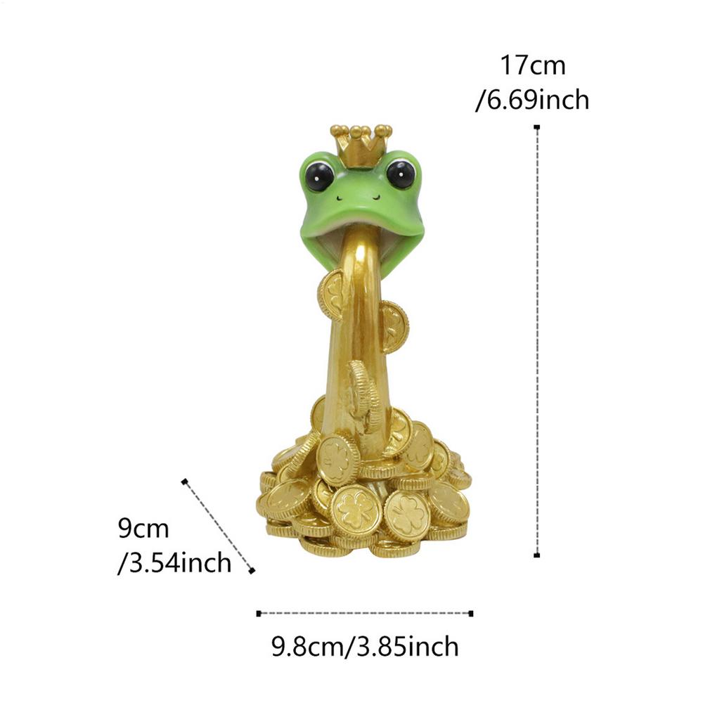 

New Resin Frog Spitting Gold Coin Ornament St. Patrick s Day Home Outdoor Courtyard Decoration Housewarming friend Gifts зелёный