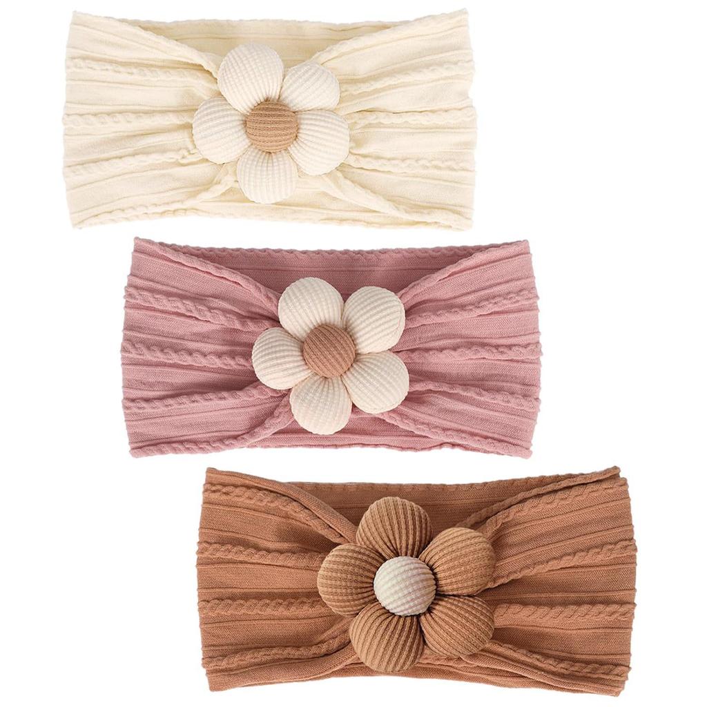 Adorable Flower Baby Headband - Summer Protection, Unisex, Thin Elastic