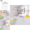 Nail Art Brush Set 15 Pcs With Long Wooden Handles For Professional Manicure And Design
