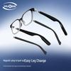 2026 Smart AI Glasses: Magnetic Plug-in for Calls, Music, Voice Assistant, and Translation.