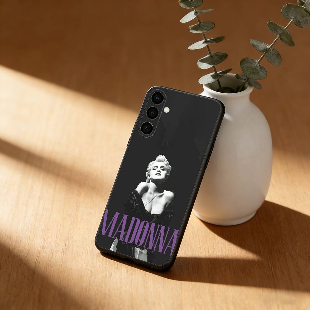 Queen of Pop M-Madonna Phone Case For Samsung GalaxyA13,21s,22,31,32,52,53,71,72,73,Soft Black Cover