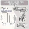 2pcs/Set Simplized Waffle Quilting Sofa Cover for Lounge Sofa Seat Sofa Towel Combination Non-Slip Washable Living Room Decor