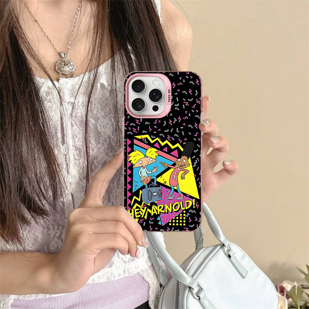 Hey A_Arnolds Cartoon Phone Cases For IPhone 17 16e 15 14 13 12 11 Plus Pro Max ProMax Colorful Covers