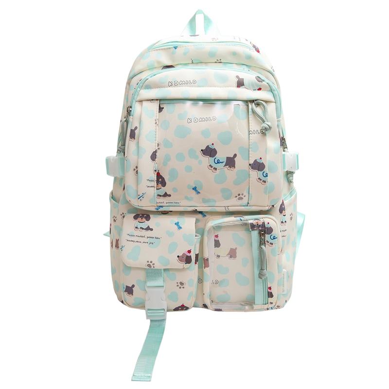 Puppy Printed Schoolbag Junior High School Students Lightweight Backpack Women's Cartoon Backpack