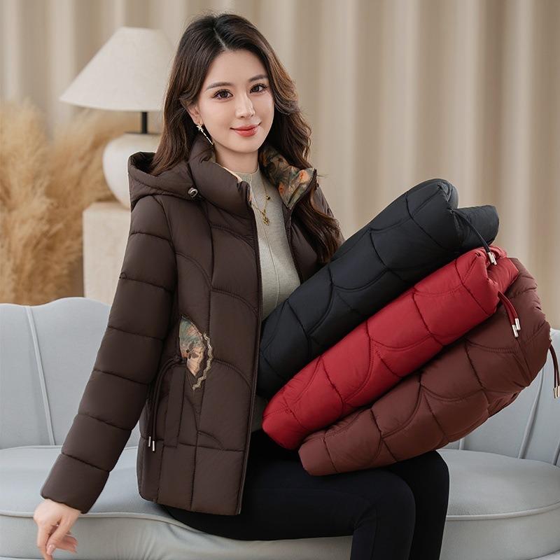 Grandma Winter Padded Clothes Women's Middle-aged and Elderly Padded Jackets Thickened Mother Down Padded Jackets Old Lady Hooded Clothes