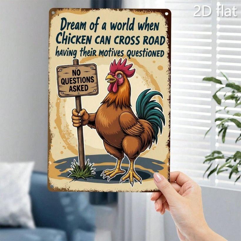 Vintage Metal Poster Wall Art Funny Plaque Home Decor