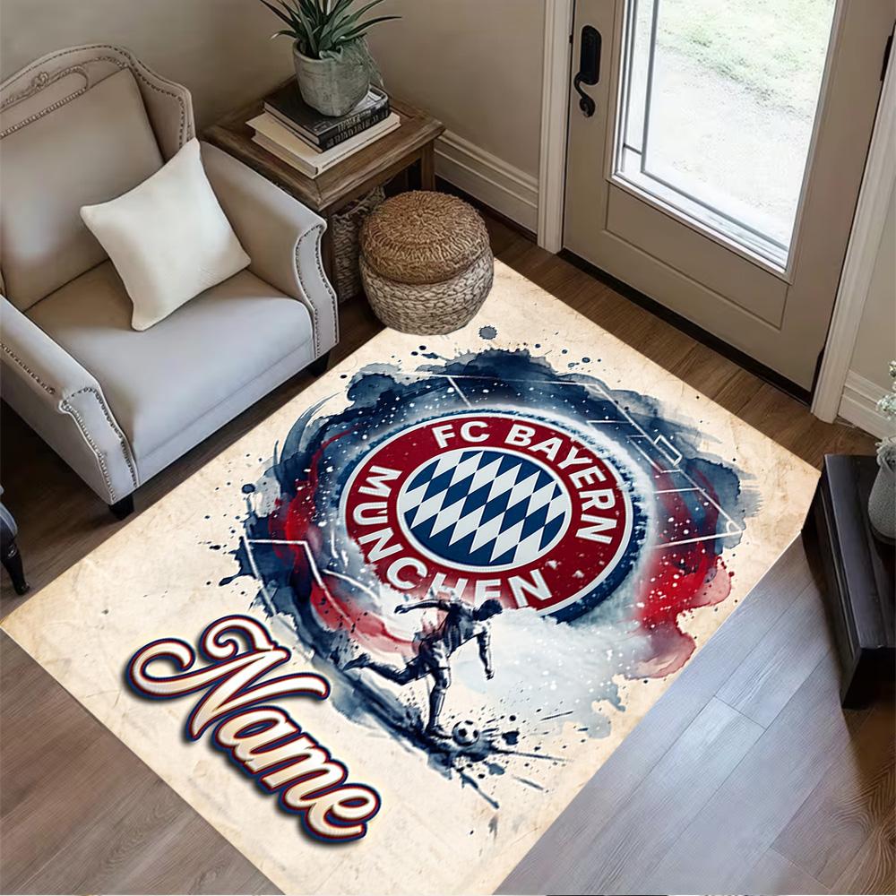 Bayern Munich Soccer Art Carpet Perfect for Entryway Kitchen Decorate Room Outdoor Anti-slip Rug Decorate Offices