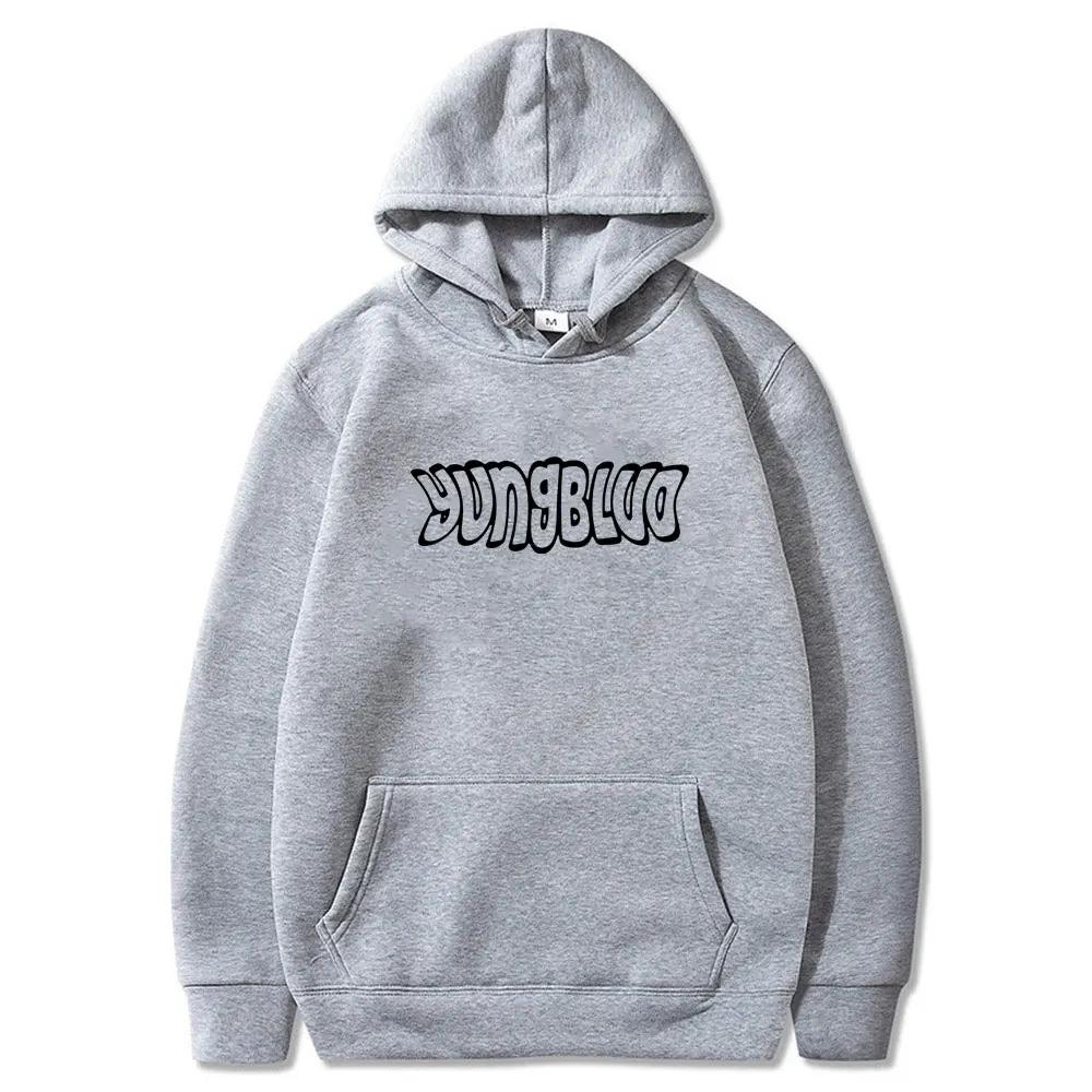 Rock musician Yungblood Men's hoodie with a deformed logo large-sized hip-hop rock streetwear men's hoodie
